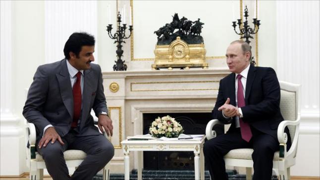 أمير قطر يبعث برسالة خطية للرئيس الروسي حول العلاقات الثنائية وتطورات الأزمة الخليجية