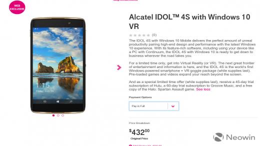 تخفيض سعر هاتف Alcatel IDOL 4S وذلك بعد شهرين من صدور والمواصفات الخاصة بهاتف Alcatel IDOL 4S