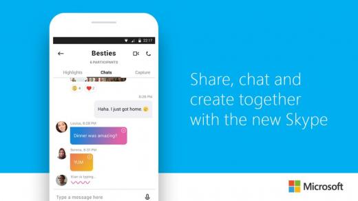 مايكروسوفت تصدر تصميم جديد لتطبيق سكاي بي