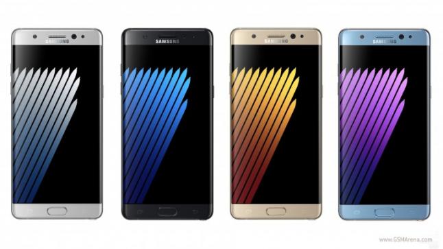هاتف Galaxy Note7R سيأتي بذات المواصفات والألوان الخاصة بهاتف Galaxy Note7