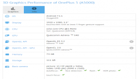 ظهور هاتف OnePlus 5 عبر منصة GFXBench