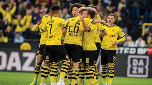 فوز نادي بروسيا دورتموند بنصف دستة أهداف